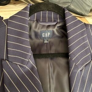 GAP Striped Navy Blazer